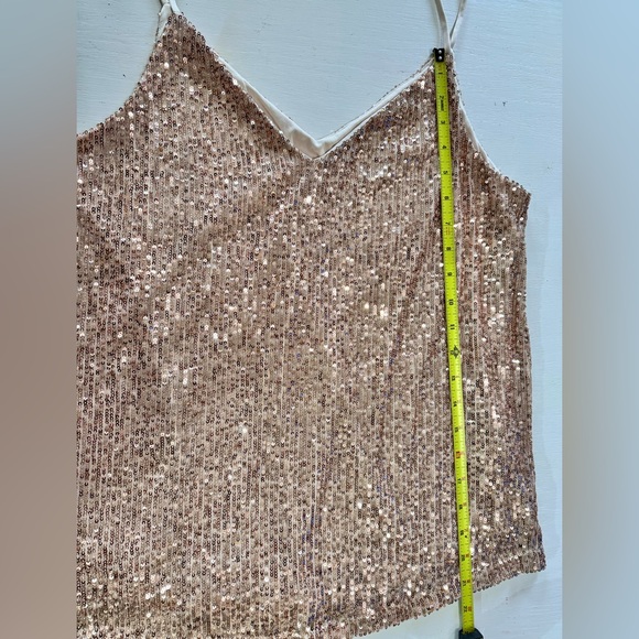 Calvin Klein Sequin Cami Top Womens Medium V Neck Tank Top - Picture 5 of 8